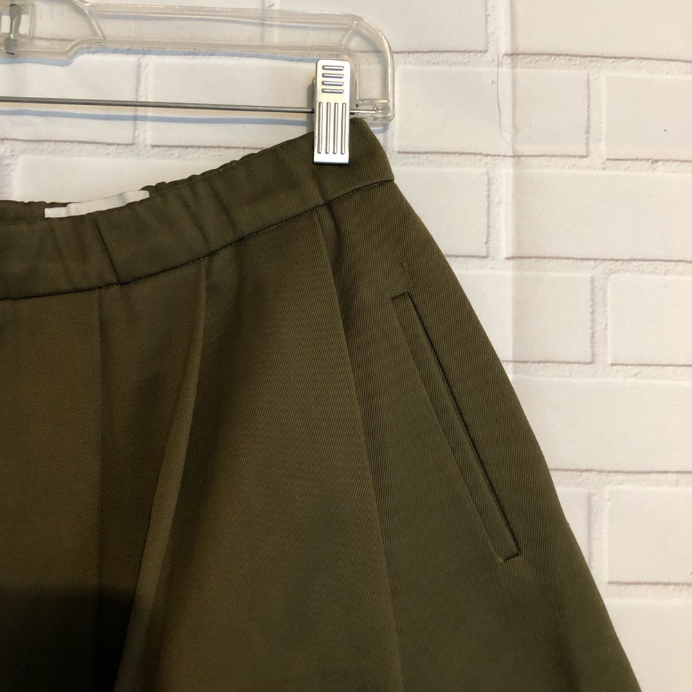 Mira Mikati Green Embroidered Scout Patches Pockets Elastic Waist Lined Skirt 4 - Picture 5 of 16